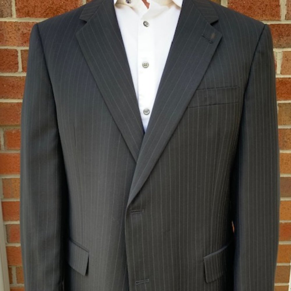 Hart Schaffner Marx - Dillard's Black Striped Suit